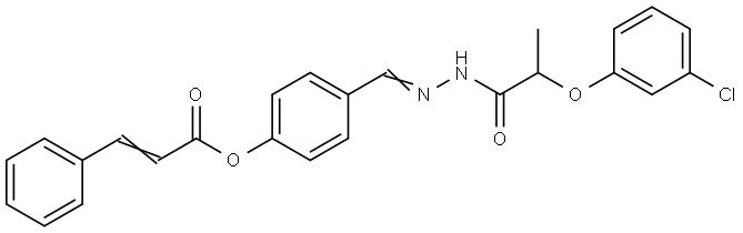 4-(2-(2-(3-CHLOROPHENOXY)PROPANOYL)CARBOHYDRAZONOYL)PHENYL 3-PHENYLACRYLATE Struktur