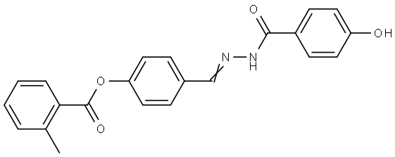 4-(2-(4-HYDROXYBENZOYL)CARBOHYDRAZONOYL)PHENYL 2-METHYLBENZOATE Struktur