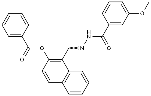 1-(2-(3-METHOXYBENZOYL)CARBOHYDRAZONOYL)-2-NAPHTHYL BENZOATE Struktur