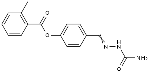 4-((2-(AMINOCARBONYL)HYDRAZONO)METHYL)PHENYL 2-METHYLBENZOATE Struktur