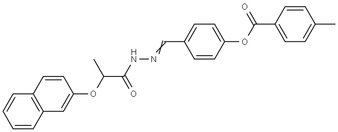 4-(2-(2-(2-NAPHTHYLOXY)PROPANOYL)CARBOHYDRAZONOYL)PHENYL 4-METHYLBENZOATE Struktur