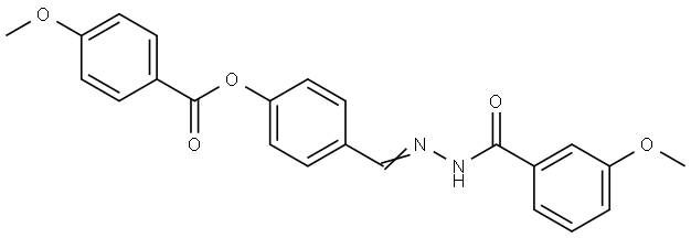 4-(2-(3-METHOXYBENZOYL)CARBOHYDRAZONOYL)PHENYL 4-METHOXYBENZOATE Struktur