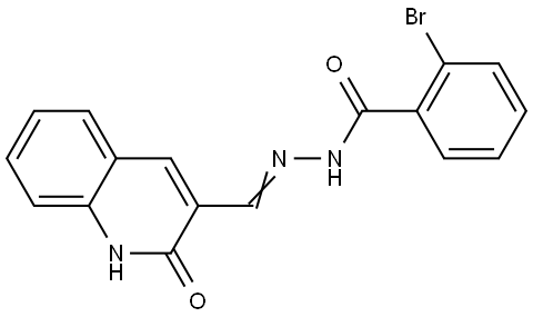 2-BROMO-N'-((2-OXO-1,2-DIHYDRO-3-QUINOLINYL)METHYLENE)BENZOHYDRAZIDE Struktur
