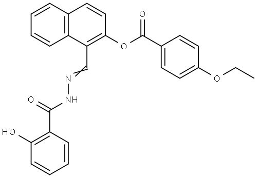 1-(2-(2-HYDROXYBENZOYL)CARBOHYDRAZONOYL)-2-NAPHTHYL 4-ETHOXYBENZOATE Struktur