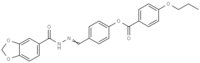 4-(2-(1,3-BENZODIOXOL-5-YLCARBONYL)CARBOHYDRAZONOYL)PHENYL 4-PROPOXYBENZOATE Struktur