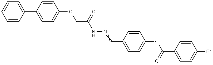 4-(2-(((1,1'-BIPHENYL)-4-YLOXY)ACETYL)CARBOHYDRAZONOYL)PHENYL 4-BROMOBENZOATE Struktur
