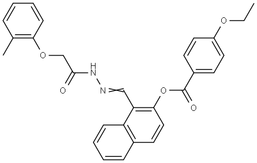1-(2-((2-METHYLPHENOXY)ACETYL)CARBOHYDRAZONOYL)-2-NAPHTHYL 4-ETHOXYBENZOATE Struktur