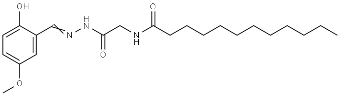 N-(2-(2-(2-HYDROXY-5-METHOXYBENZYLIDENE)HYDRAZINO)-2-OXOETHYL)DODECANAMIDE Struktur