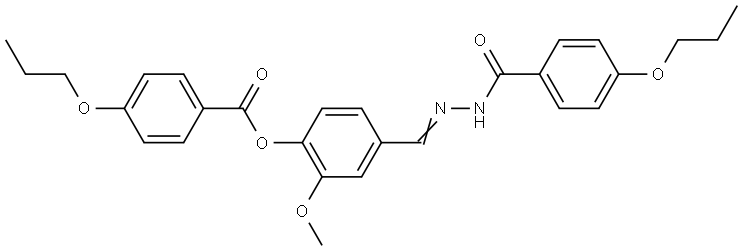 2-METHOXY-4-(2-(4-PROPOXYBENZOYL)CARBOHYDRAZONOYL)PHENYL 4-PROPOXYBENZOATE Struktur