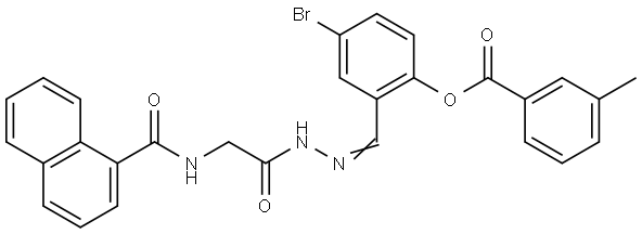 4-BROMO-2-(2-((1-NAPHTHOYLAMINO)ACETYL)CARBOHYDRAZONOYL)PHENYL 3-METHYLBENZOATE Struktur