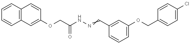 N'-(3-((4-CHLOROBENZYL)OXY)BENZYLIDENE)-2-(2-NAPHTHYLOXY)ACETOHYDRAZIDE Structure