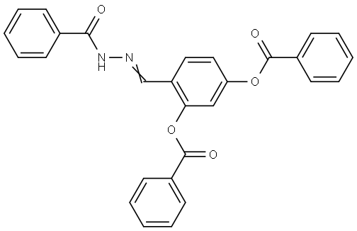 4-(2-BENZOYLCARBOHYDRAZONOYL)-3-(BENZOYLOXY)PHENYL BENZOATE Struktur