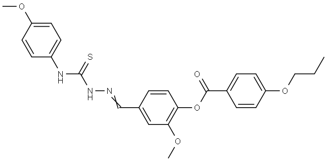 2-MEO-4-(2-((4-METHOXYANILINO)CARBOTHIOYL)CARBOHYDRAZONOYL)PH 4-PROPOXYBENZOATE Struktur