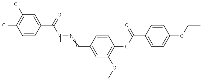 4-(2-(3,4-DICHLOROBENZOYL)CARBOHYDRAZONOYL)-2-METHOXYPHENYL 4-ETHOXYBENZOATE Struktur