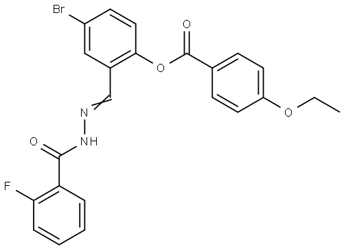 4-BROMO-2-(2-(2-FLUOROBENZOYL)CARBOHYDRAZONOYL)PHENYL 4-ETHOXYBENZOATE Struktur