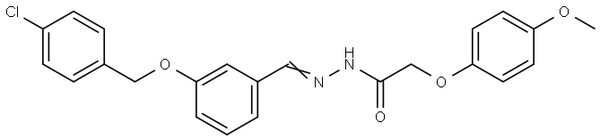 N'-(3-((4-CHLOROBENZYL)OXY)BENZYLIDENE)-2-(4-METHOXYPHENOXY)ACETOHYDRAZIDE Struktur