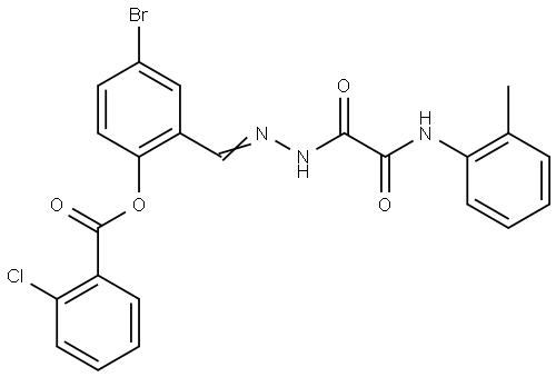 4-BROMO-2-(2-(OXO(2-TOLUIDINO)ACETYL)CARBOHYDRAZONOYL)PHENYL 2-CHLOROBENZOATE Struktur