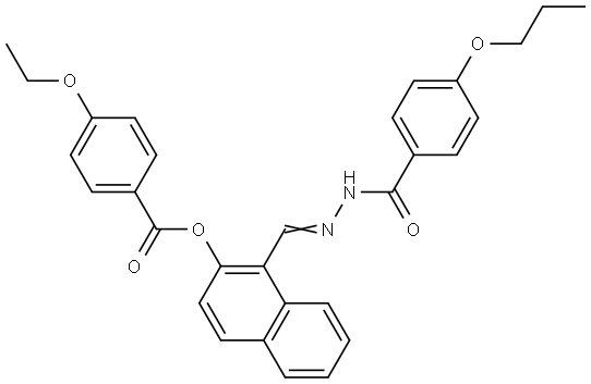 1-(2-(4-PROPOXYBENZOYL)CARBOHYDRAZONOYL)-2-NAPHTHYL 4-ETHOXYBENZOATE Struktur