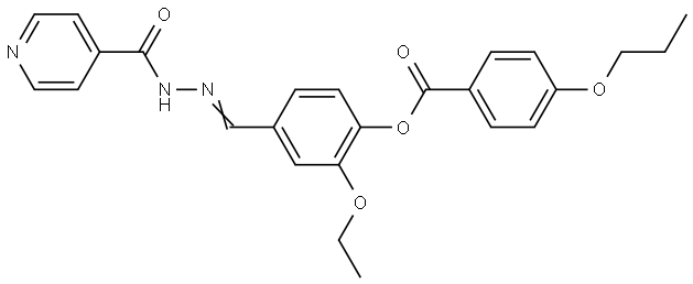2-ETHOXY-4-(2-ISONICOTINOYLCARBOHYDRAZONOYL)PHENYL 4-PROPOXYBENZOATE Struktur