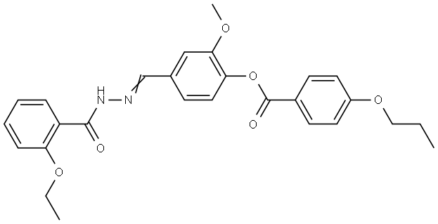 4-(2-(2-ETHOXYBENZOYL)CARBOHYDRAZONOYL)-2-METHOXYPHENYL 4-PROPOXYBENZOATE Struktur