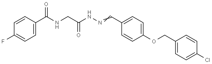 N-(2-(2-(4-((4-CHLOROBENZYL)OXY)BENZYLIDENE)HYDRAZINO)-2-OXOETHYL)-4-F-BENZAMIDE Structure