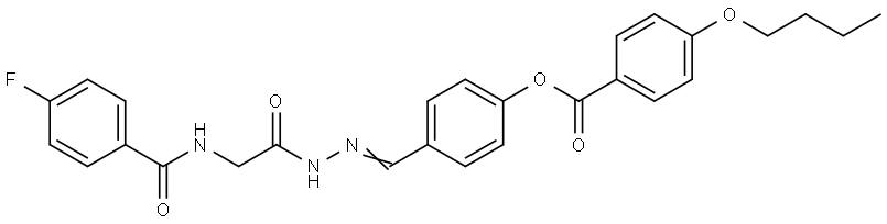 4-(2-(((4-FLUOROBENZOYL)AMINO)ACETYL)CARBOHYDRAZONOYL)PHENYL 4-BUTOXYBENZOATE Struktur