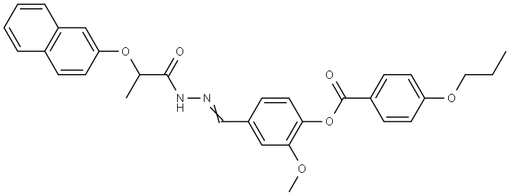 2-MEO-4-(2-(2-(2-NAPHTHYLOXY)PROPANOYL)CARBOHYDRAZONOYL)PHENYL 4-PROPOXYBENZOATE Struktur
