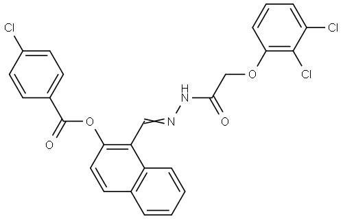 1-(2-((2,3-DICHLOROPHENOXY)ACETYL)CARBOHYDRAZONOYL)-2-NAPHTHYL 4-CHLOROBENZOATE Struktur
