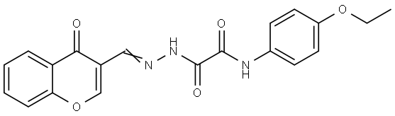 N-(4-ETHOXY-PH)-2-OXO-2-(2-((4-OXO-4H-CHROMEN-3-YL)METHYLENE)HYDRAZINO)ACETAMIDE Struktur