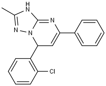 7-(2-CHLOROPHENYL)-2-METHYL-5-PHENYL-4,7-DIHYDRO(1,2,4)TRIAZOLO(1,5-A)PYRIMIDINE Struktur