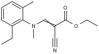 2-CYANO-3-((2-ETHYL-6-METHYL-PHENYL)-METHYL-AMINO)-ACRYLIC ACID ETHYL ESTER Structure