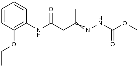 METHYL 2-(3-(2-ETHOXYANILINO)-1-METHYL-3-OXOPROPYLIDENE)HYDRAZINECARBOXYLATE Struktur