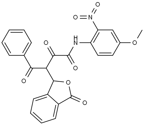 N-(4-MEO-2-NITRO-PH)2,4-DIOXO-3-(3-OXO-1,3-2H-2-BENZOFURAN-1-YL)-4-PH-BUTANAMIDE Struktur