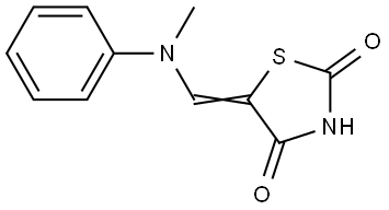 5-((METHYLANILINO)METHYLENE)-1,3-THIAZOLIDINE-2,4-DIONE Struktur