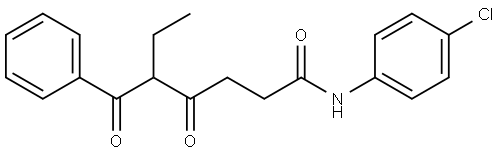 5-BENZOYL-N-(4-CHLOROPHENYL)-4-OXOHEPTANAMIDE Struktur