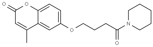4-METHYL-6-(4-OXO-4-(1-PIPERIDINYL)BUTOXY)-2H-CHROMEN-2-ONE Struktur