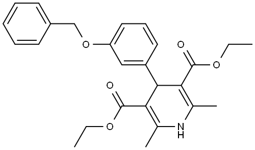 DIETHYL 4-(3-(BENZYLOXY)PH)-2,6-DIMETHYL-1,4-DIHYDRO-3,5-PYRIDINEDICARBOXYLATE Struktur