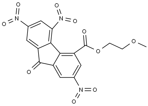 2,5,7-TRINITRO-9-OXO-9H-FLUORENE-4-CARBOXYLIC ACID 2-METHOXY-ETHYL ESTER Struktur