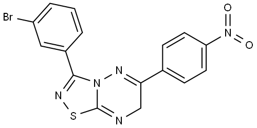 3-(3-BROMOPHENYL)-6-(4-NITROPHENYL)-7H-(1,2,4)THIADIAZOLO(4,5-B)(1,2,4)TRIAZINE Struktur