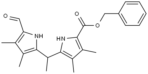 BENZYL 5-[1-(5-FORMYL-3,4-DIMETHYL-1H-PYRROL-2-YL)ETHYL]-3,4-DIMETHYL-1H-PYRROLE-2-CARBOXYLATE Struktur