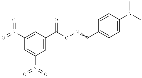 4-(DIMETHYLAMINO)BENZALDEHYDE O-(3,5-DINITROBENZOYL)OXIME Struktur