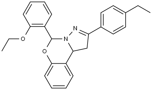 5-(2-ETHOXYPHENYL)-2-(4-ETHYLPHENYL)-1,10B-DIHYDROPYRAZOLO[1,5-C][1,3]BENZOXAZINE Struktur