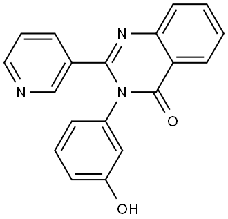 4(3H)-Quinazolinone, 3-(3-hydroxyphenyl)-2-(3-pyridinyl)- Struktur