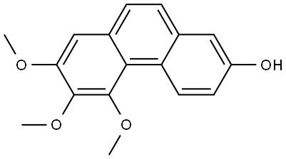 7-Hydroxy-2,3,4-trimethoxyphenanthrene Struktur