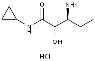 (3S)-3-Amino-N-cyclopropyl-2-hydroxypentanamide hydrochloride Struktur