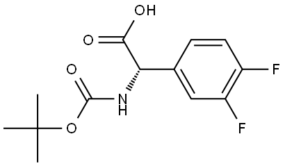 (S)-2-((tert-butoxycarbonyl)amino)-2-(3,4-difluorophenyl)acetic acid Struktur