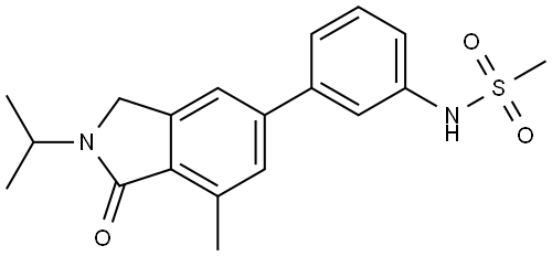 Methanesulfonamide, N-[3-[2,3-dihydro-7-methyl-2-(1-methylethyl)-1-oxo-1H-isoindol-5-yl]phenyl]- Struktur