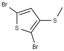 2,5-Dibromo-3-(methylthio)thiophene Struktur