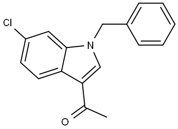 Ethanone, 1-[6-chloro-1-(phenylmethyl)-1H-indol-3-yl]- Struktur