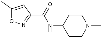 5-METHYL-N-(1-METHYL-4-PIPERIDINYL)-3-ISOXAZOLECARBOXAMIDE Struktur